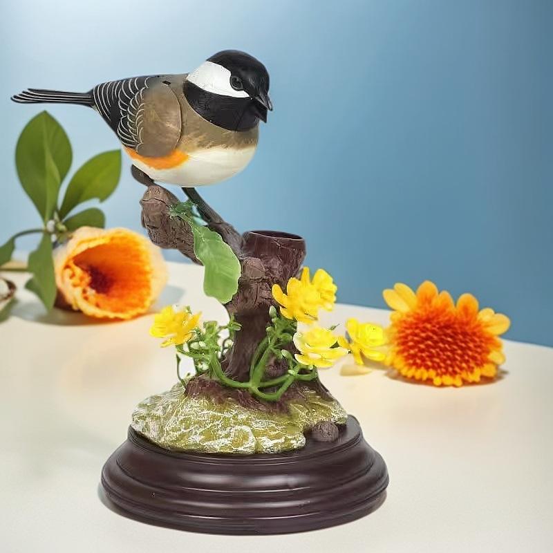 Sound Voice Control Electric Simulation Bird Toy for Pet Bird Cage Kids Gift Garden Ornaments Induction Parrot Supplies