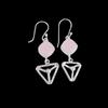 Rose Chalcedony Gemstone 925 Sterling Silver Jewelry Handcrafted Earrings 2.00" EE-45-16