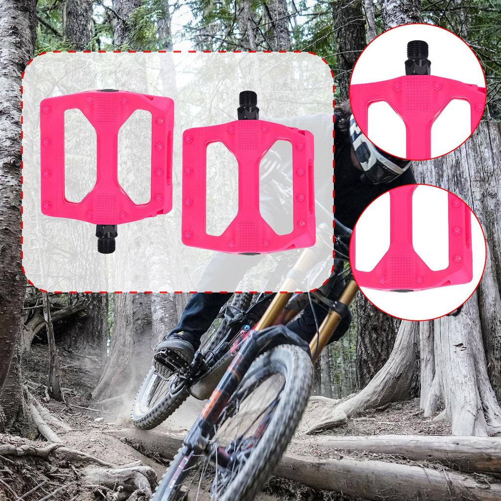 Bicycle Pedals Anti Skid Lightweight Nylon for Adult Bikes Road Replace Parts Flat