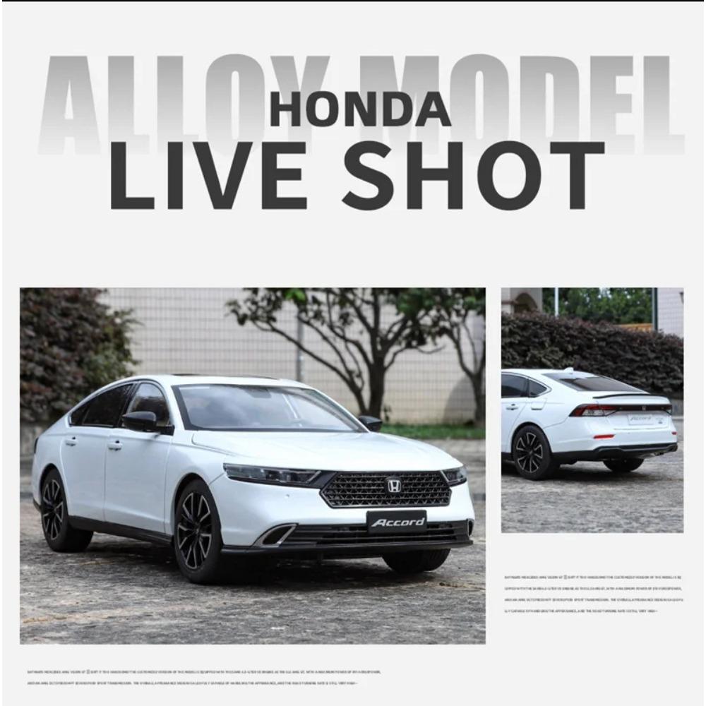 New 1/18 HONDA Accord Alloy Car Model Diecasts Metal Vehicles Car Model High Simulation Sound and Light Collection Kids Toy Gift