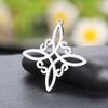 LIKGREAT 1Pcs Witch Celtics Knot Pendant Stainless Steel Wiccan Hanging Charm for Necklace Bracelet Earring Jewelry Making
