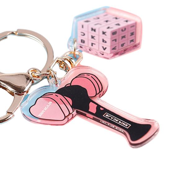 Creative Acrylic K-POP BTS EXO Twice Double-sided Keychain Transparent Pendant