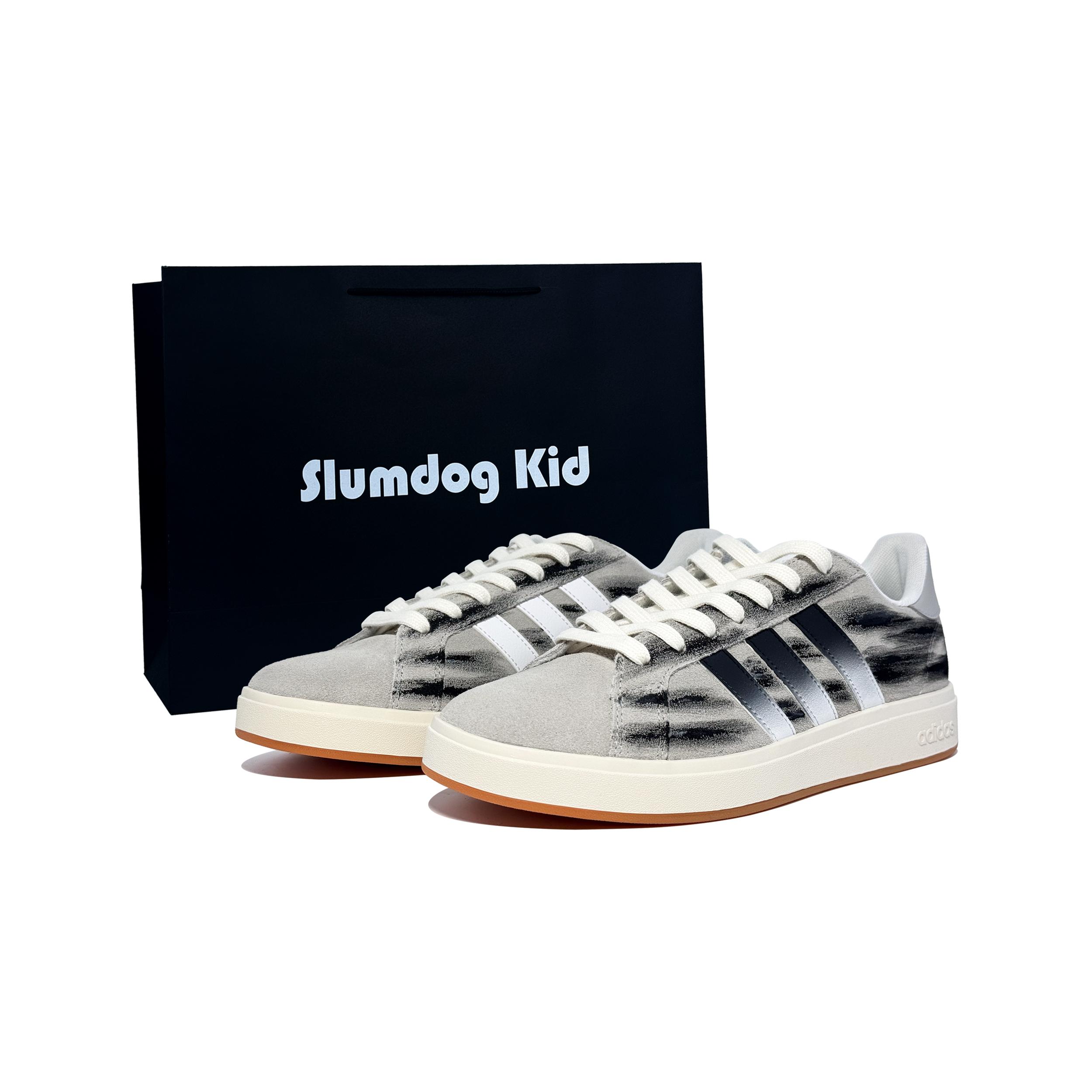 

Adidas Grand Court Base 00s Abrasion Resistant Low top Skateboard Shoes Unisex Black Gray IH6185(Team567-S-BOX) 38⅔