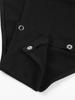 Men Crew Neck Short Sleeve Leotard Undershirt Press Button Crotch Bodysuit Casual Solid Color Skinny Jumpsuit for Daily Wear Layering
