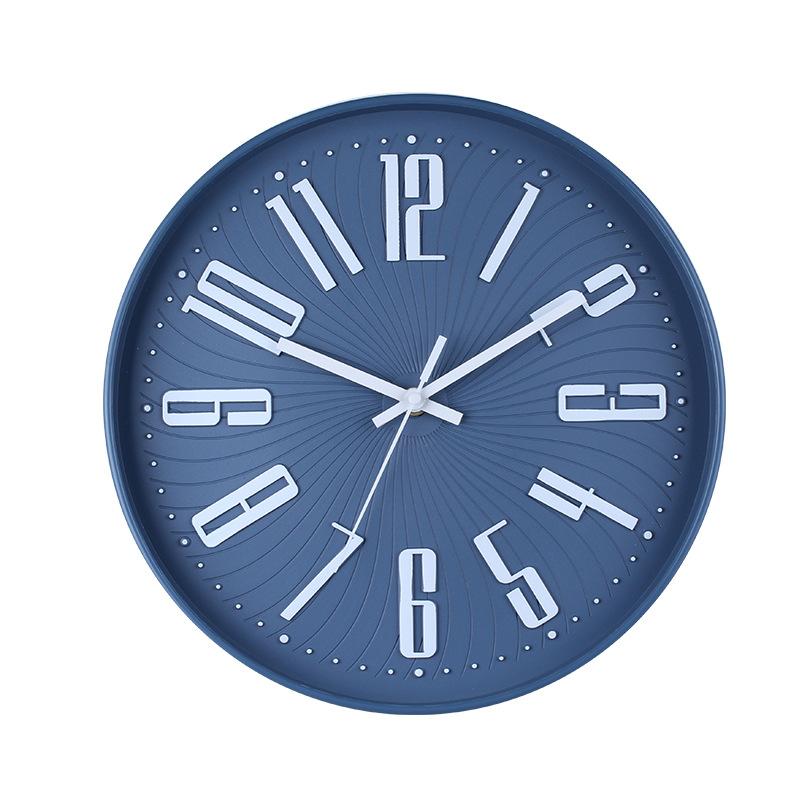 

Современные минималистичные часы 12 дюймов Электронные бесшумные настенные часы с 3D-шрифтом, показывающие время, с плавной секундной стрелкой и четким трехмерным кварцевым механизмом Purple gray