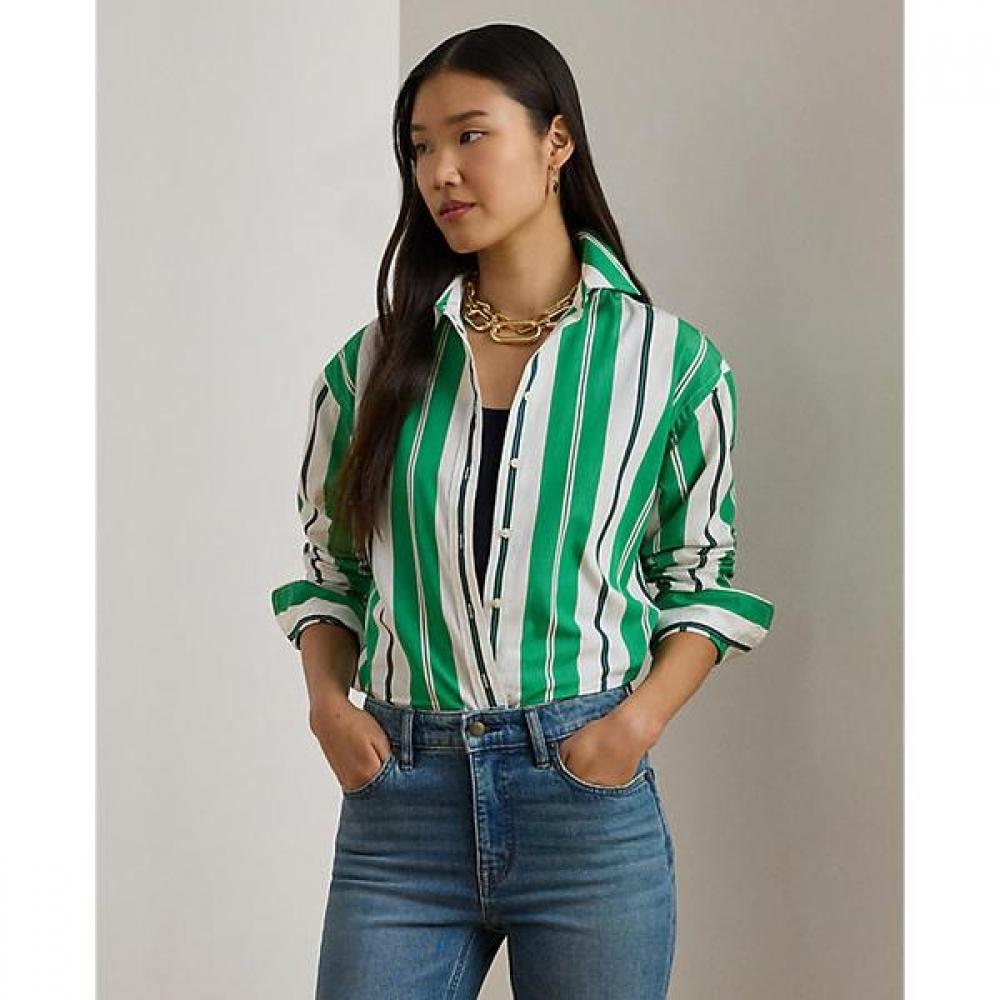 Lauren Ralph Lauren Relaxed Fit Stripe Shirt Wmlrshts6820532300 XS