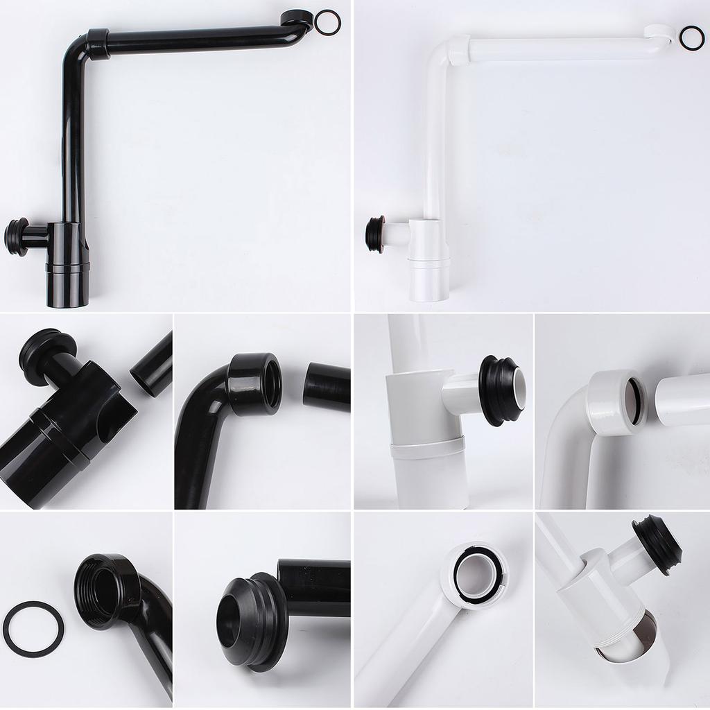 1-1/4inch Slip Inlet Drain Space Saving Sink Waste Trap Adjustable Washbasin Siphon Bathroom Basin Sink Waste Trap