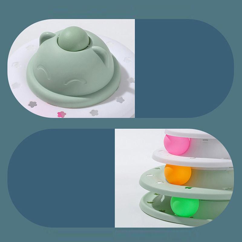 Cat toys new cat head cat carousel cat self-sexual track amusement plate interactive educational toys