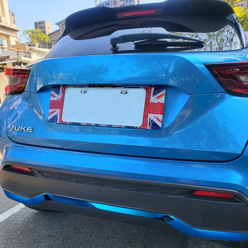 Автоаксессуары Хромированная накладка молдинг на задний бампер для Nissan JUKE F16 - Черный синий