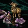 Unique Rhinestone Goat Brooch Scratch-resistant Alloy Animal Sheep Pin for Women Men Formal Wear Decoration Gift