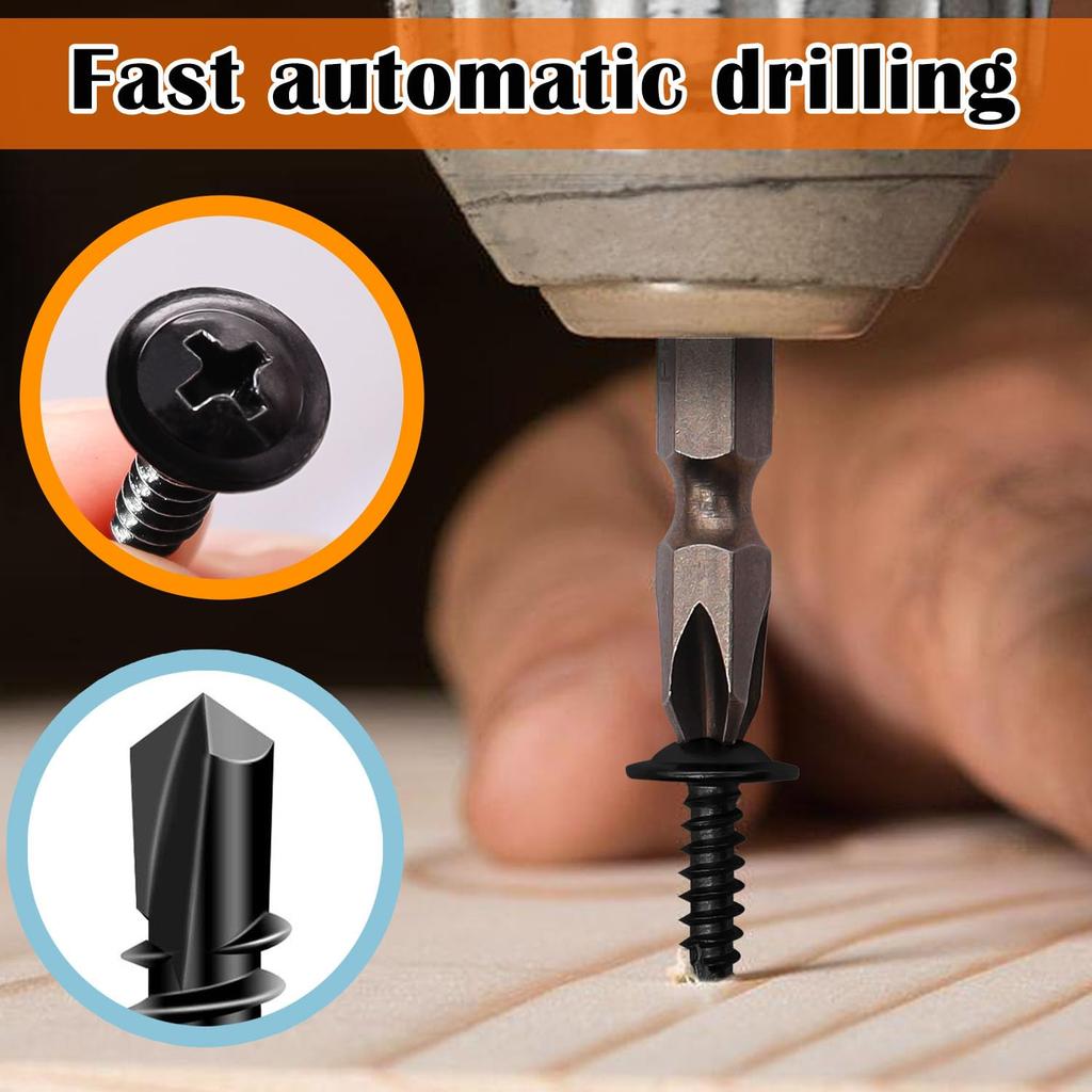 Stainless Steel Self-Tapping Screws Phillips Truss Head Countersunk Self-Drilling Screws Metal High Strength Screw Fastener