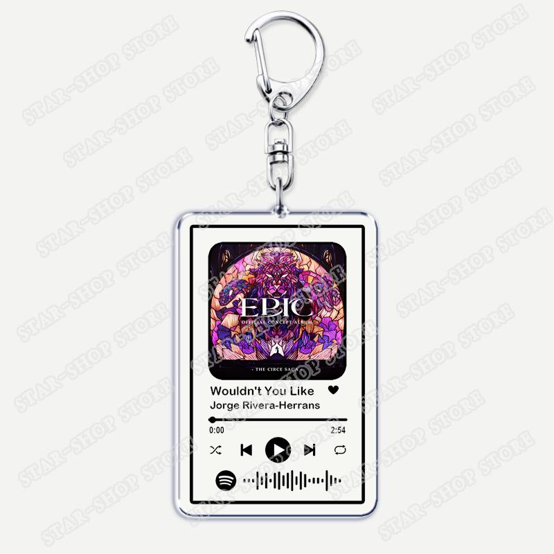 

Popular Epic The Musical Keychains for Women Accessories Bag Odysseus Poseidon Greek Mythology Music Keying Jewelry Fans Gifts