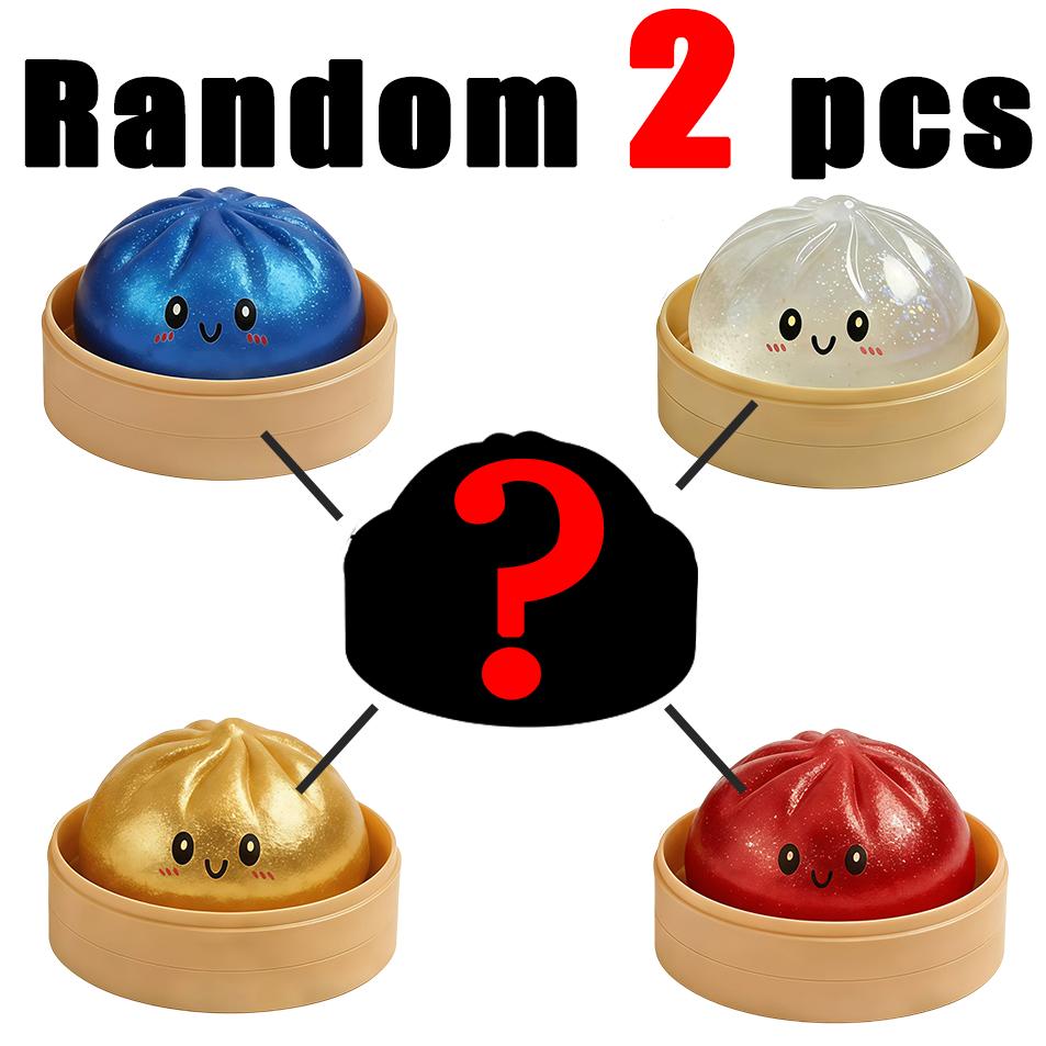 2026 New Cute Baozi Squishy Toy Stress Relief Steamed Bun Squeeze Toy with Bamboo Steamer Box Slow Rebound Desk Decor Gift