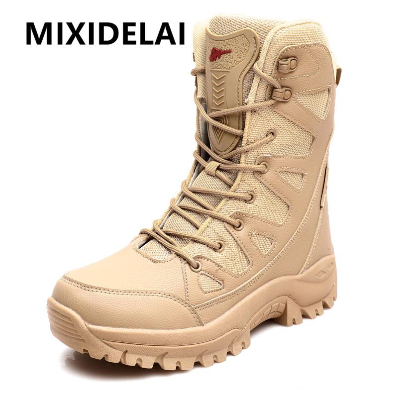 New Autumn Men's Boots Outdoor Anti-Slip Men's Desert Boots Comfortable Spring Men Work Ankle Boots High Top Motorcycle Boots