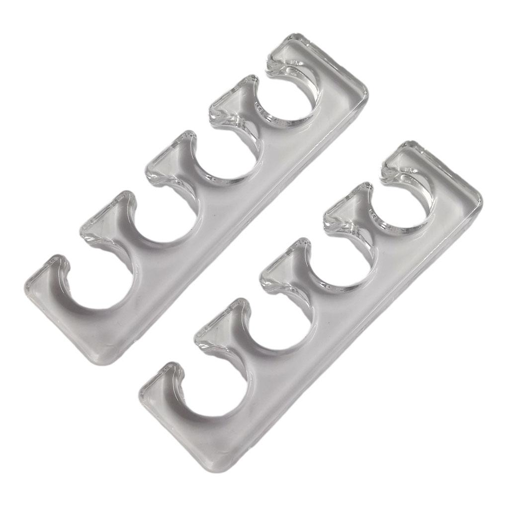 

2 штуки Мягкие и гибкие силиконовые гелевые разделители для пальцев ног для комфорта Разделители для пальцев ног Легко