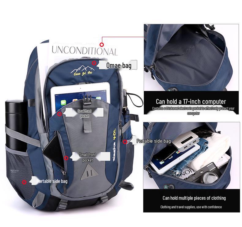 Unisex Large Capacity Outdoor Hiking Backpack - Lightweight, Fashionable, and Perfect for Travel and Sports