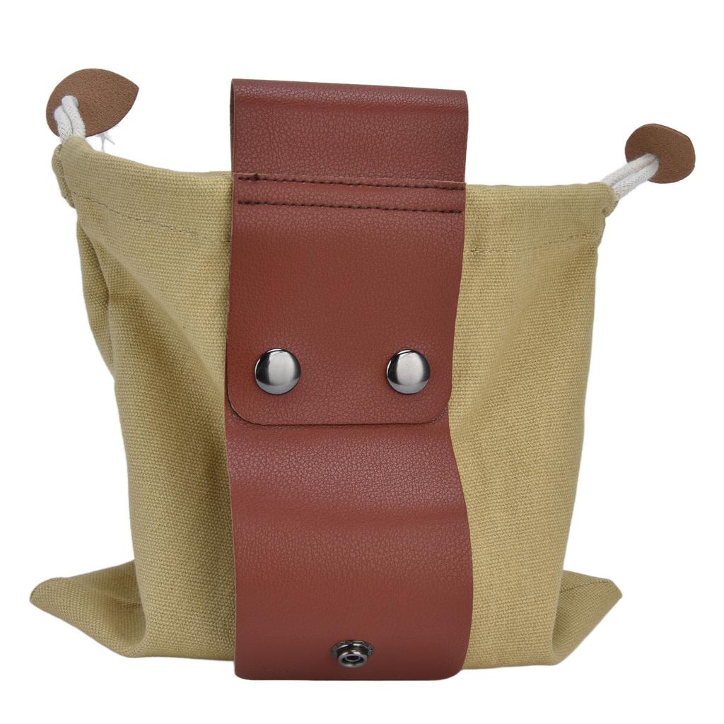 Foraging Pouch PU Leather   Fruit Picking Storage Bag Waist Hanging Tool Bag for Outdoor Camping