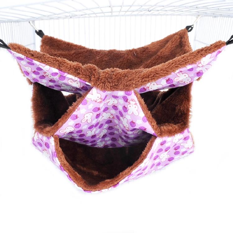 Rabbit Hammock Warm Sleeper 3-Layer Bed Cage Accessories for Mice Chipmunk