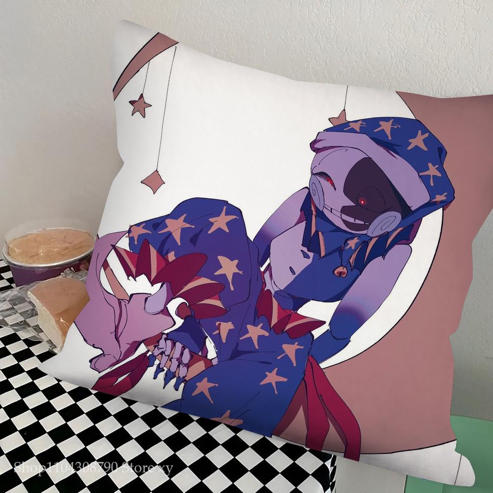 Sundrop And Moondrop Fnaf Pillow Case Square Pillow Bedroom Sofa Leisure Comfort Cushion Car Living Room Home Decoration