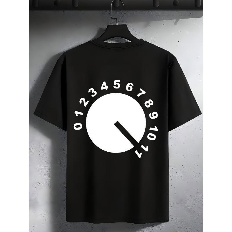 1pc Men s 100% Cotton Retro Phone Print Casual Short Sleeve T-Shirt Christmas Gift S