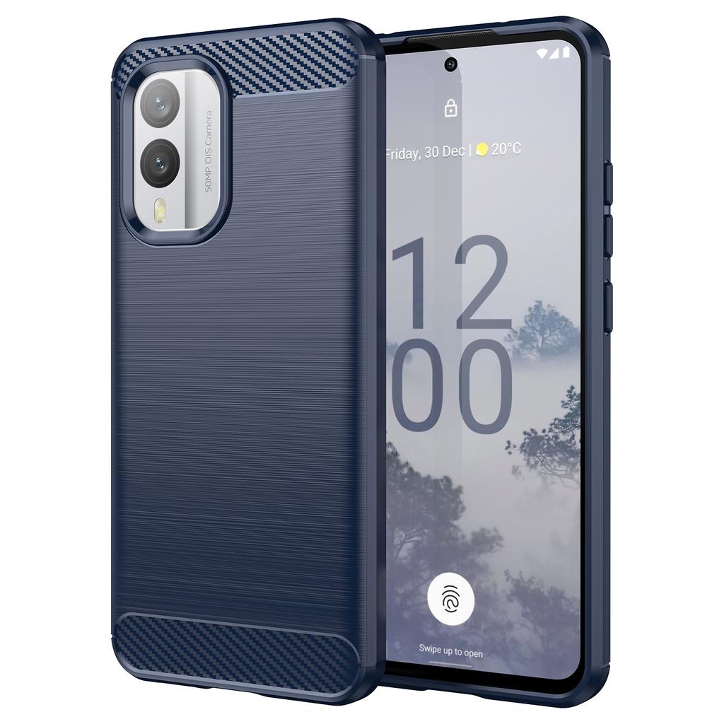 Carbon Fiber Texture TPU Case for Nokia X30 X100 XR20 X10 X20 Shockproof Protective Cover Funda Coque