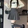 American Retro High-Waist Plaid Woolen Pleated Skirt - Plus Size Autumn/Winter Fashion
