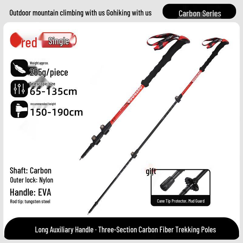 KODENOR Ultralight Carbon Fiber Folding Trekking Pole