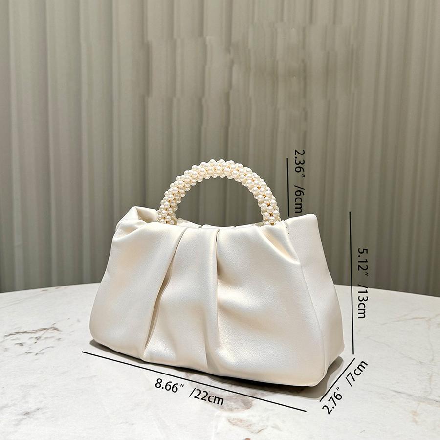 Fashi Perlen Griff Damen Abend Clutch Tasche Handtaschen Luxus Design Damen Quadratische Umhängetaschen Damen Kleine Umhängetasche Sac
