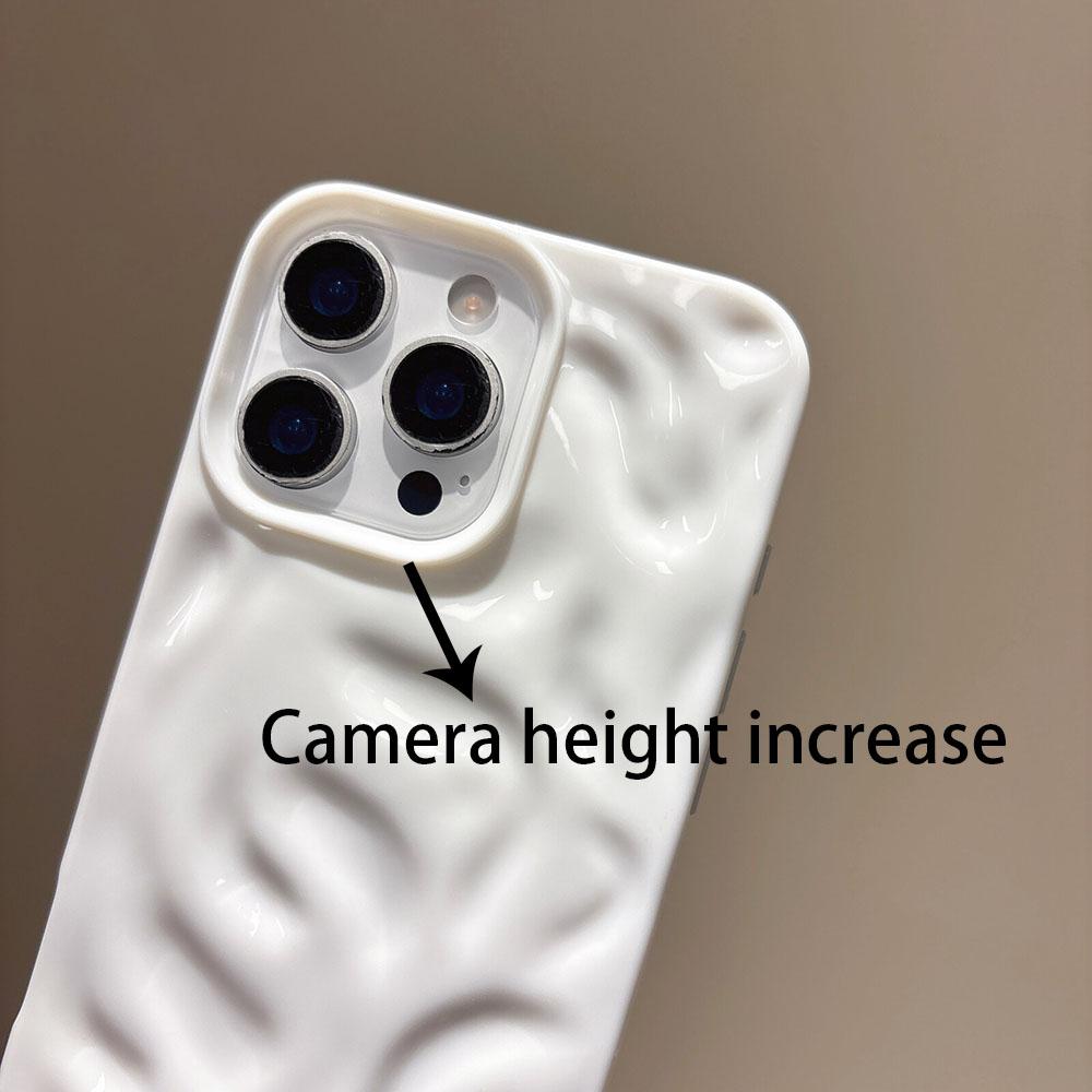 Luxury Fold Pattern Texture Wave Soft Silicone Phone Case for iPhone 16 15 14 13 12 11 Pro Max Candy Shockproof Bumper Cover