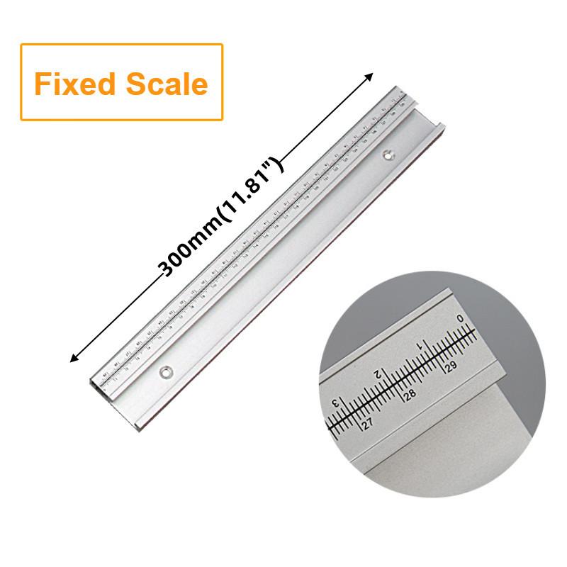 T-Track with Scale for Woodworking - Double Cut Profile Universal with Predrilled Mounting Holes Aluminum T-Slot - Router Track