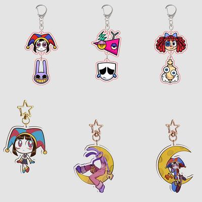 Breloc Acrilic Periferic Anime pentru TADC Pomni Jax Ragatha Gangle Zooble Kinger Gummigoo Accesorii Rucsac Creativitate
