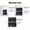 Ocean Fish Collage 2D Flat Pattern Flannel Blanket, High Quality All Seasons, Home Decor, Warmth and Comfort, Perfect for Christmas Gifts.