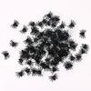 100 Stück Halloween Spinnen Dekorationen Kleine Schwarze Leuchtende Plastikspinnen Spukhaus Spinnendekoration Simulation Kniffliges Spielzeug