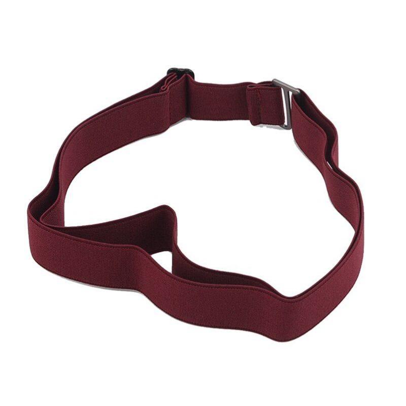 Women No Show Invisible Belt Elastic Stretch Waist Belt with Flat Buckle