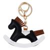 Cartoon Rocking Horse Pendant, Handmade Leather Bag Charm, Car Keychain.