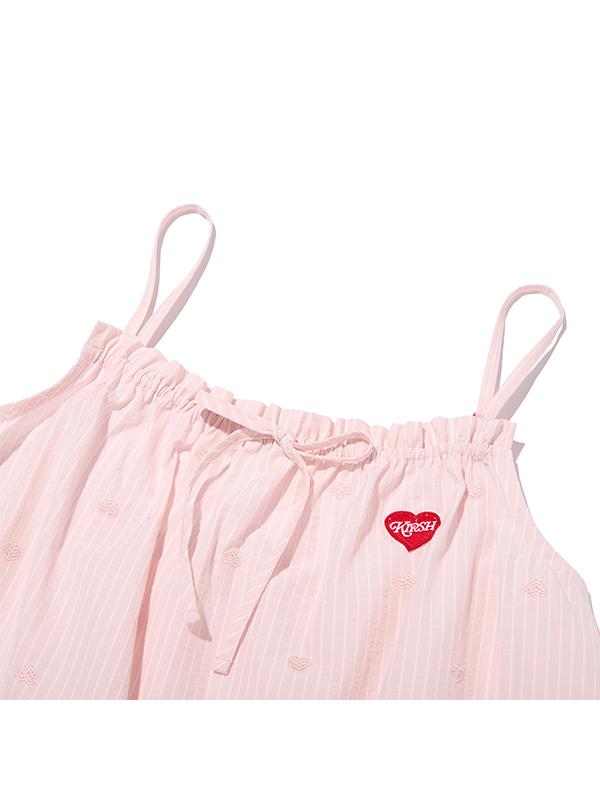 KIRSH Mellow Ruffle Point Pajama Dress [Light Pink]