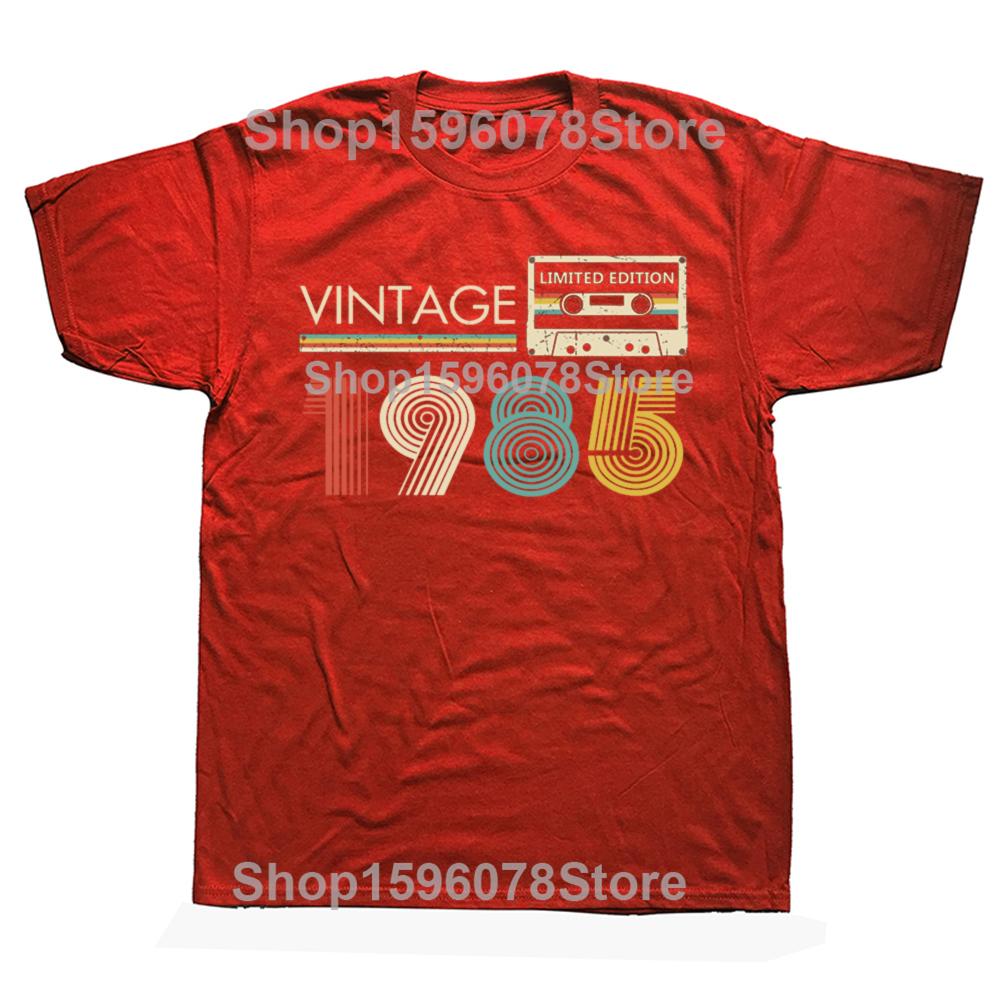 Vintage 1985 Limited Edition Cassette TShirt Mens Fashion Born in 1985 80s Tee Husband Daddy Gift Retro 40th Birthday Gifts
