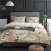 Beige Teacup Rose Flower Bedding Set 3pcs Boys Girls Duvet Cover Pillowcase Kids Adult Quilt Cover Double Bed Set Home Textile