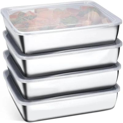 Stainless Steel Fresh-keeping Box, Commercial Equipped With Vegetable And Small Ingredient Box, Sealed With Lid