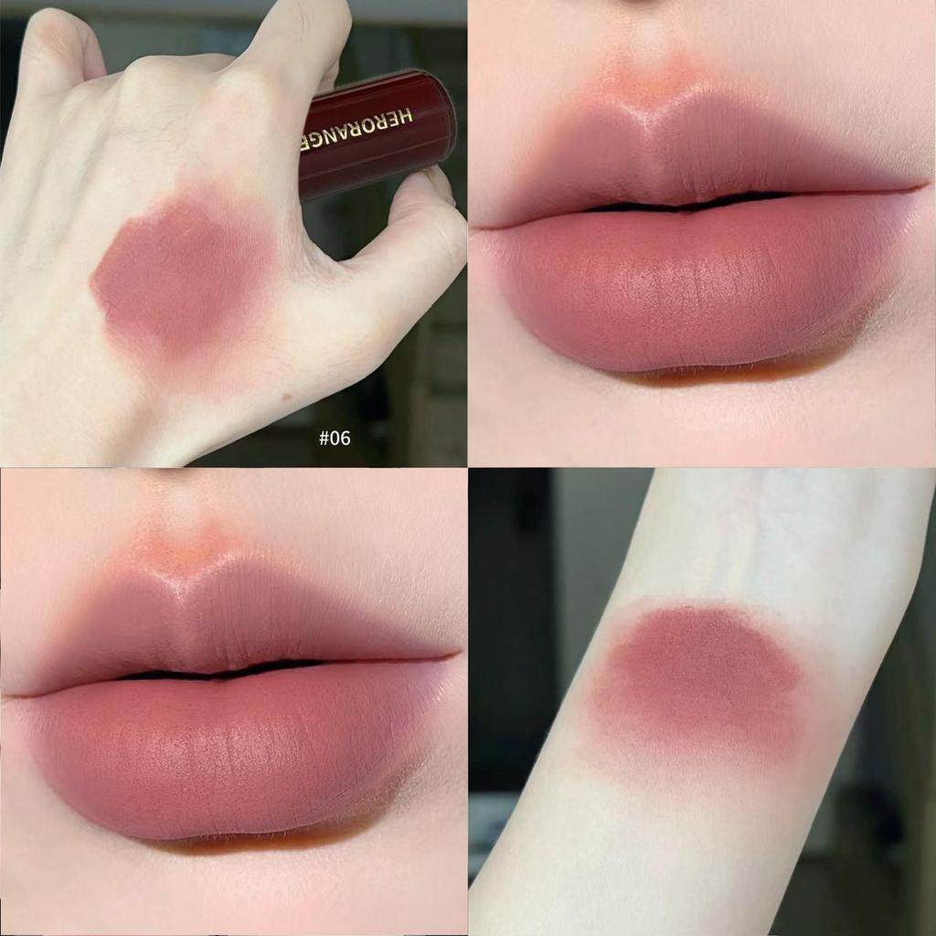 HERORANGE Sweet Shadow Soft Mist Matte Velvet Lipstick - Long-lasting, Non-fading, Whitening Effect