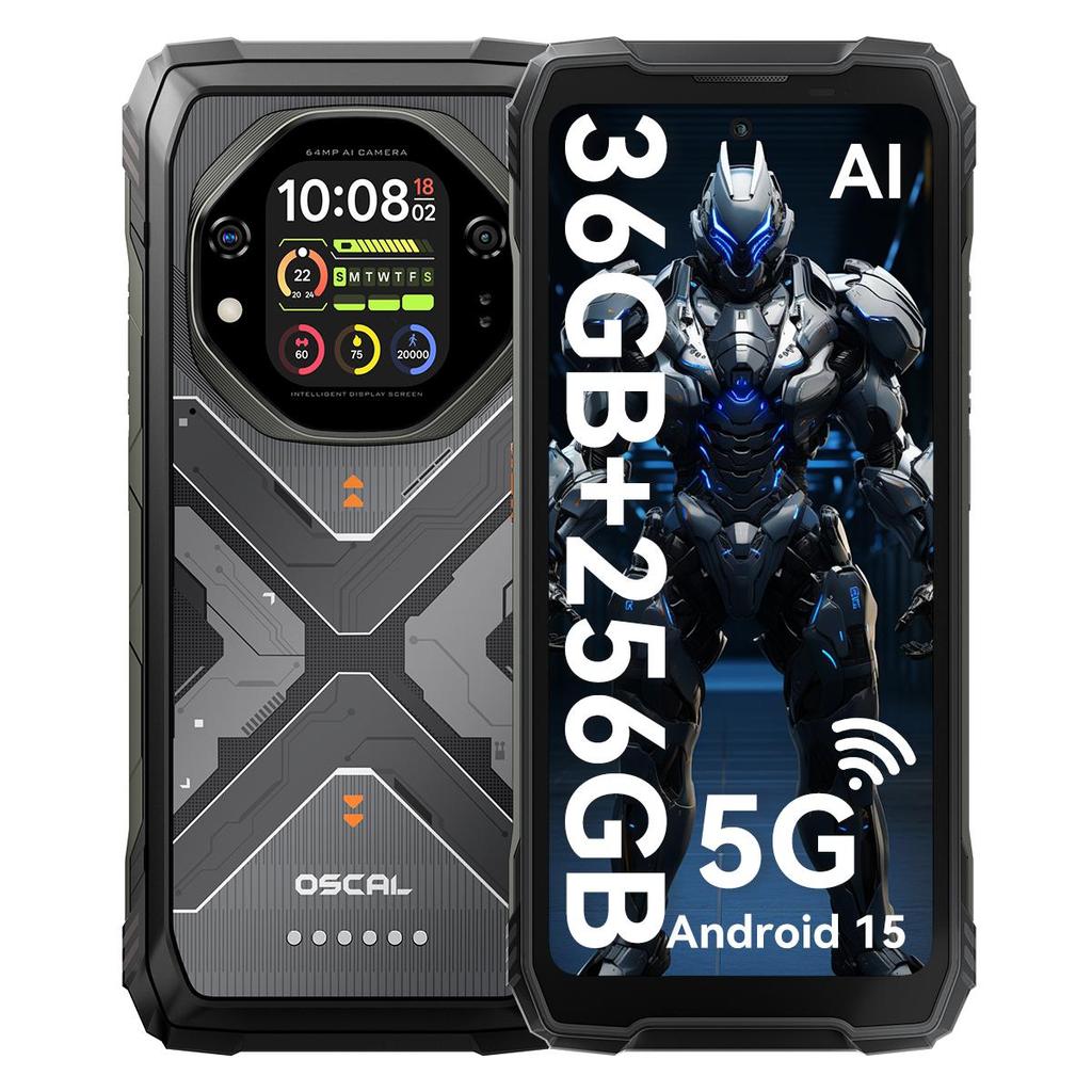 Oscal TANK 1 5G 6.78inch Dimensity 7050 Rugged Phone Android 15 12GB or 16GB RAM 256GB or 512GB ROM 20000mAh Battery