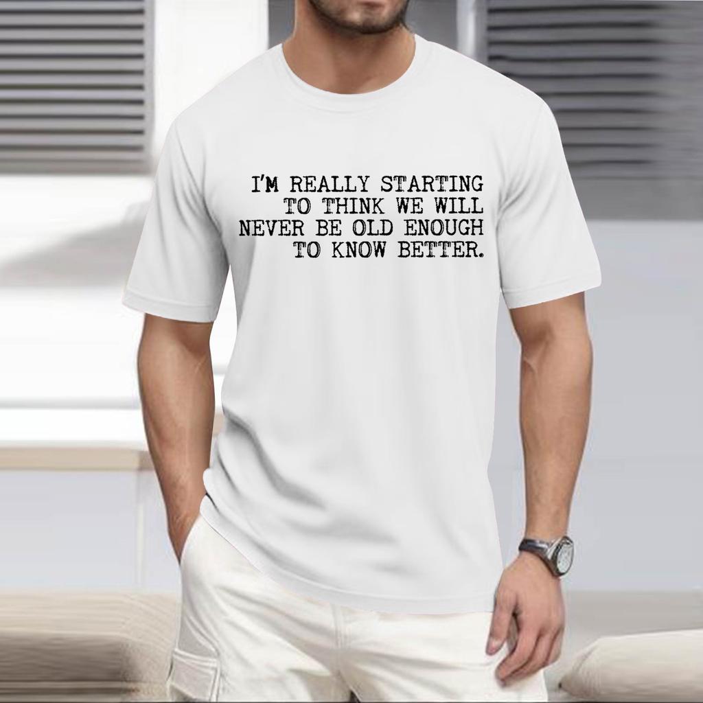 Men'S Fashionable T-Shirt, Street Casual Short Sleeved Clothing