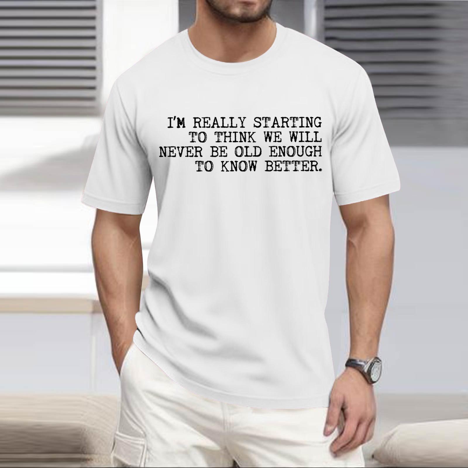 

Мужская модная футболка, уличная повседневная одежда с коротким рукавом XL белый