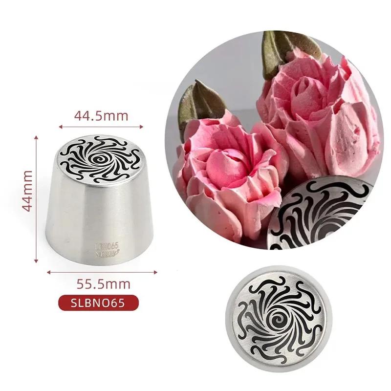 Cotton Candy Squeeze Xl Rotating Flower Pattern Pastry Piping Nozzle BakingMarshmallow Icing Tip SLBNO65 Russian Piping Mouth
