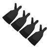 4 Pack Artist Drawing Glove Right Left Hand 3 Layer Two Finger Smooth Elasticity Breathable Digital Art Graphic Tablet