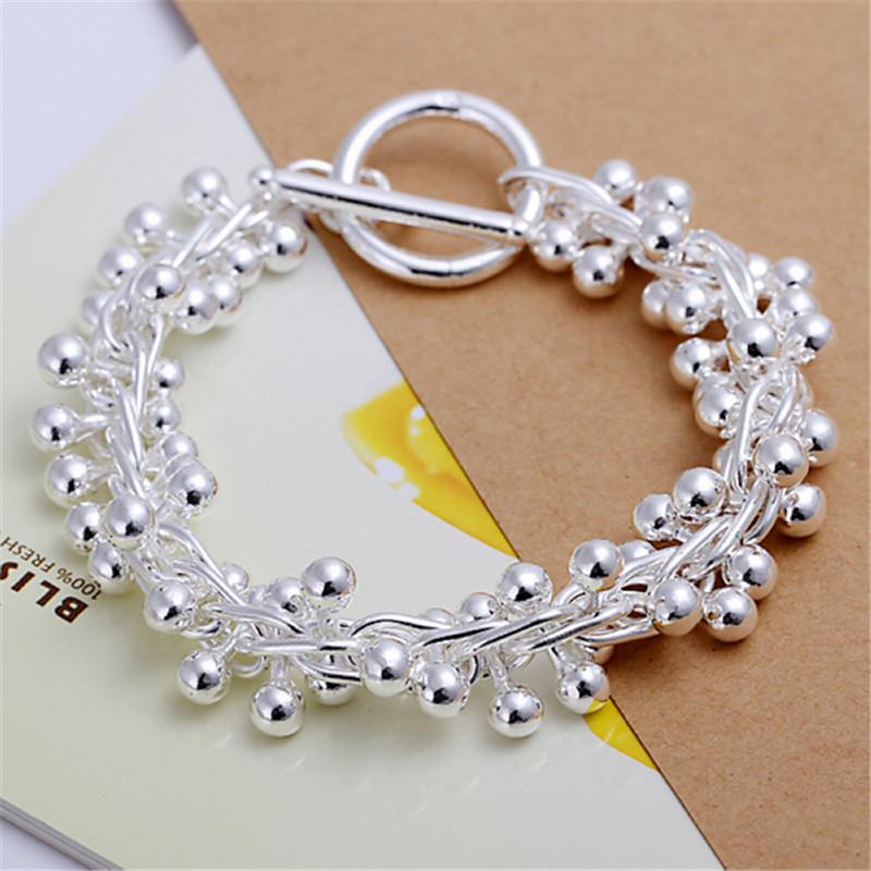 925 Sterling Silver Elegant Charm Bracelets Chain Beautiful Crystal Stone Drop Jewelry Fashion for Women Wedding Lady Cute