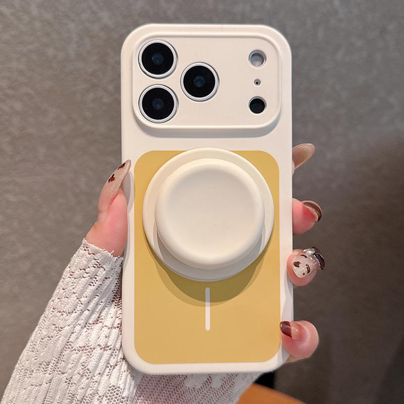 Liquid Silicone For Magsafe Magnetic Phone Case For iPhone 17 16 15 Pro Max 17Pro 16Pro Stand Holder Shockproof Cover