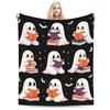 Halloween Ghost Reading Books Witch Cat Blanket Cover Fleece  Soft Throw Blankets for Bedding Couch Bed Rug