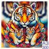 Non-Toxic 300Pcs Wooden Puzzle Color Cat Delicate Irregular Shape Puzzles Gratitude Adult Stress Reduction Family Interactive Toys Gift