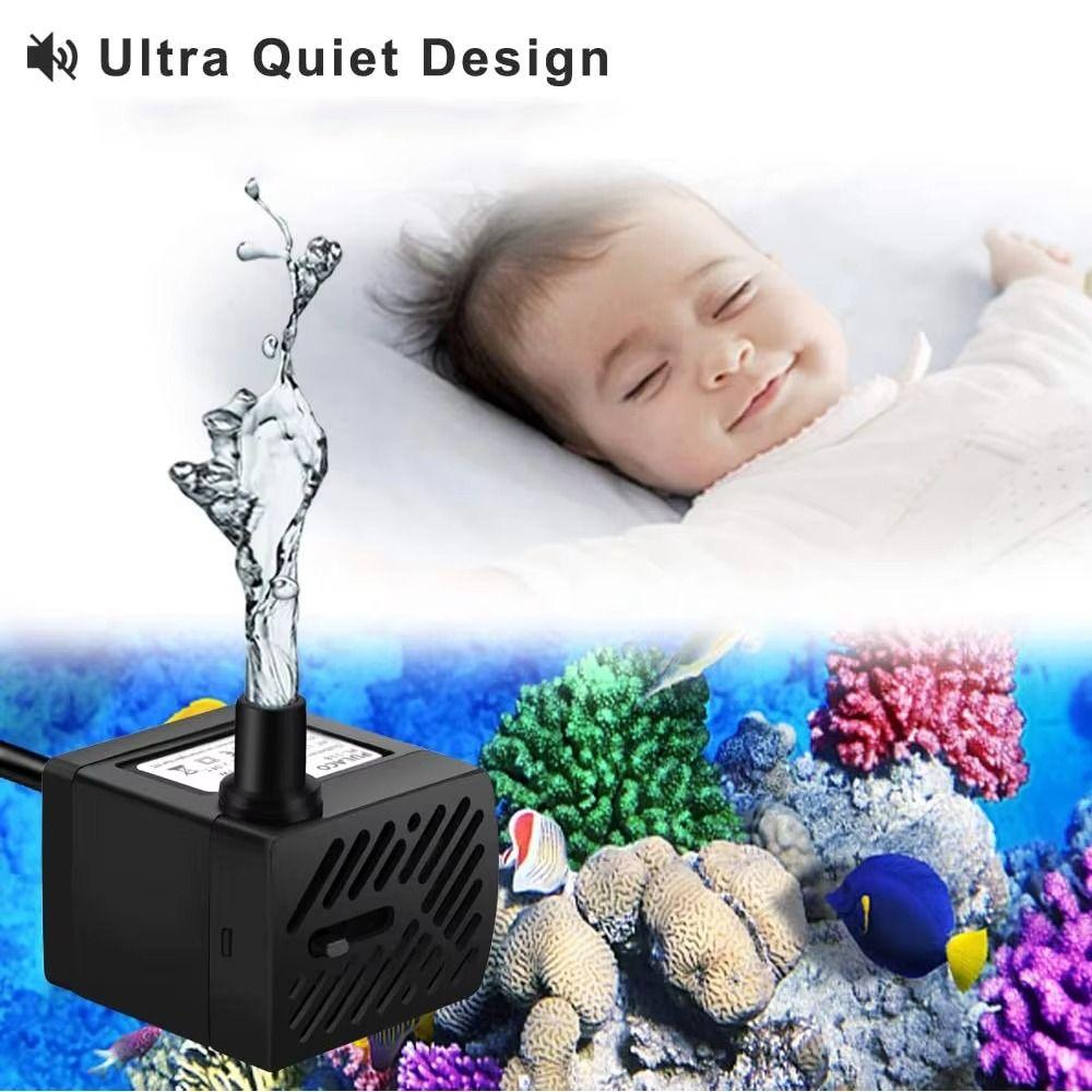 Low Noise Submersible Pump Colorful  LED Light Fish Tank Pump Aquarium Filter Pump  Fountain